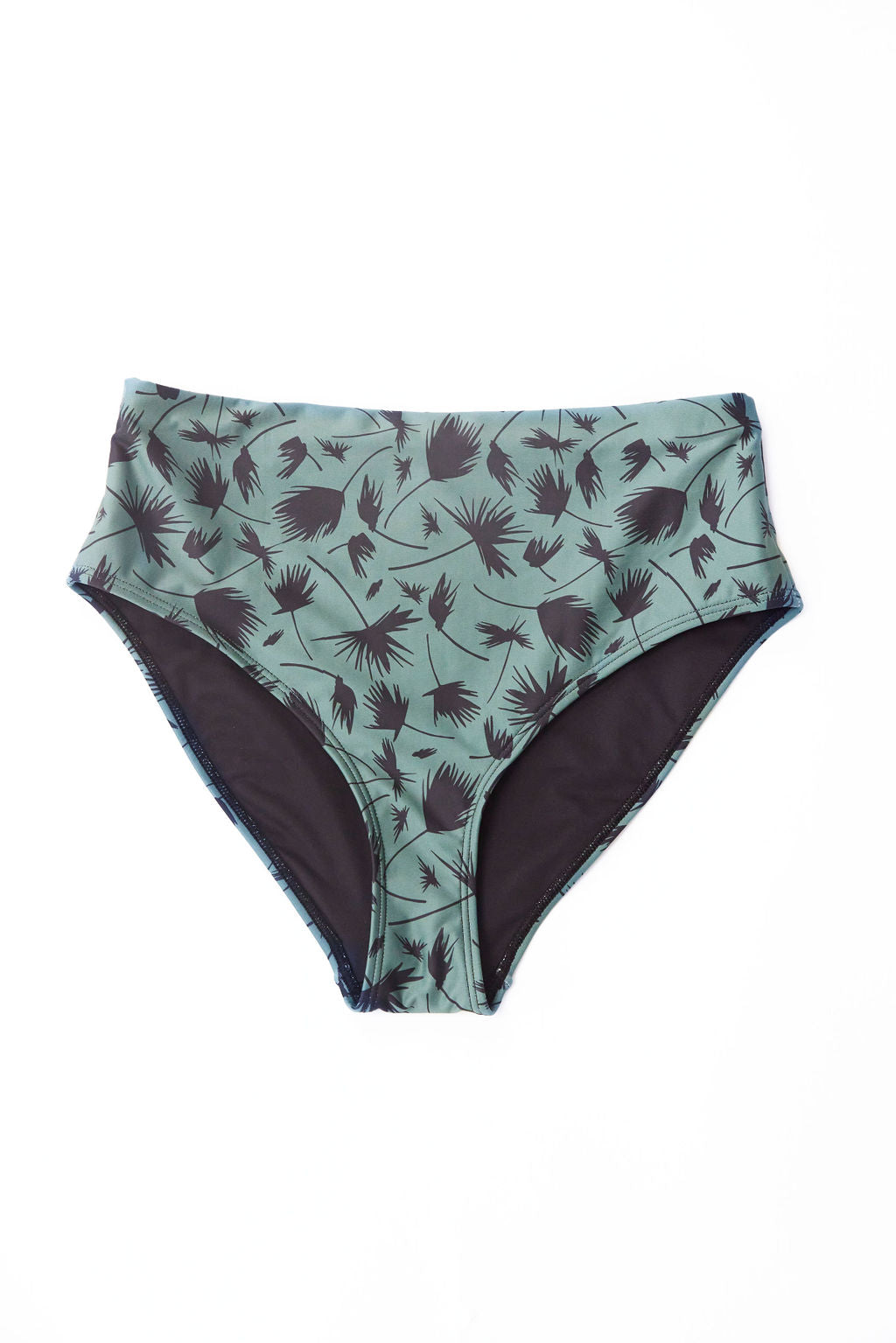 The High-Waist Bottoms in Sage Palm print