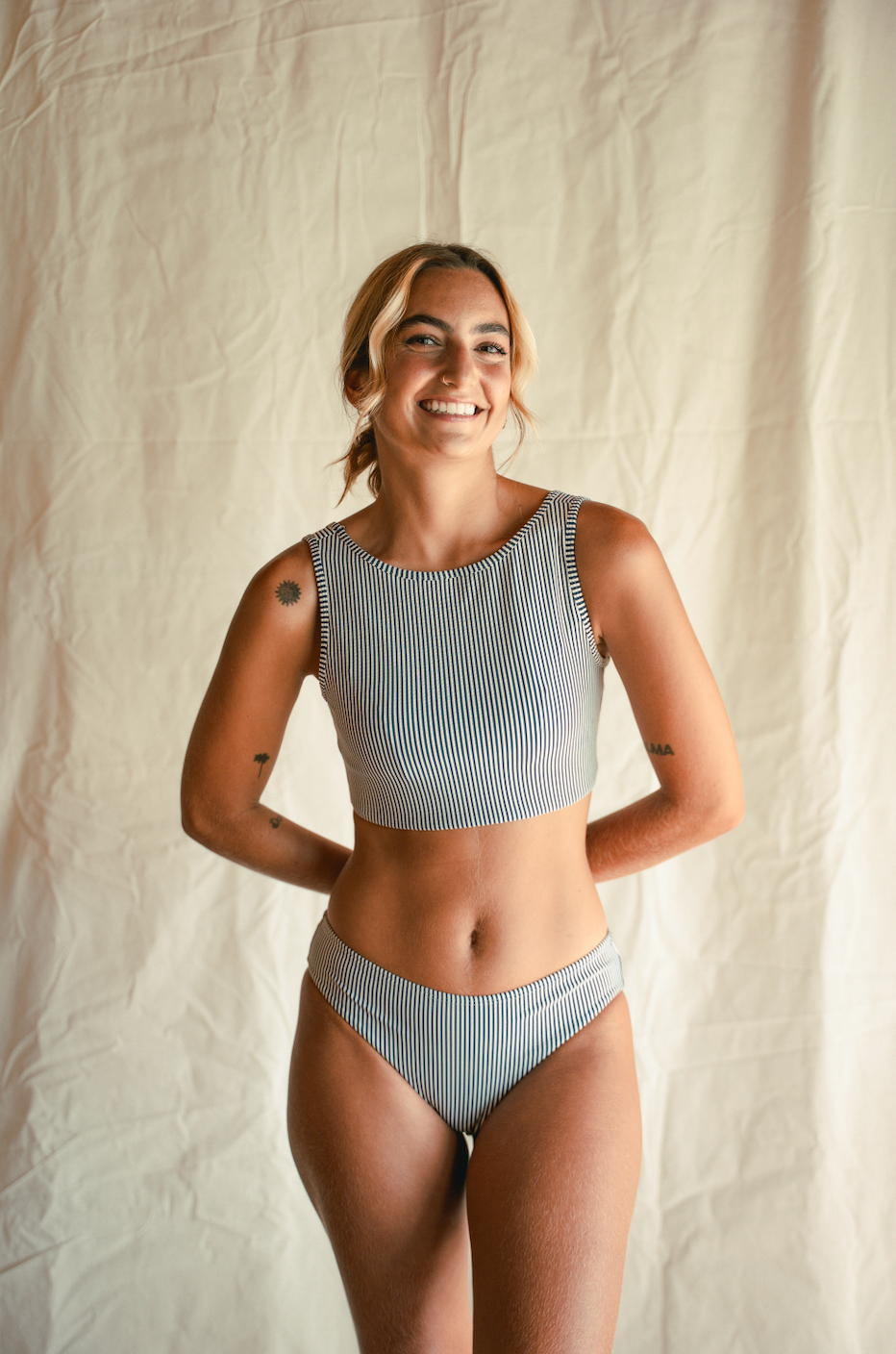 The Marconi Top in Midnight Blue